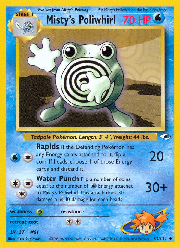 Gym Heroes Misty's Poliwhirl #53/132 unlimited